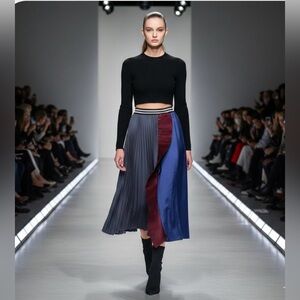 Stella Marina Collezione All Eyes On Me Pleated Skirt - Size Medium